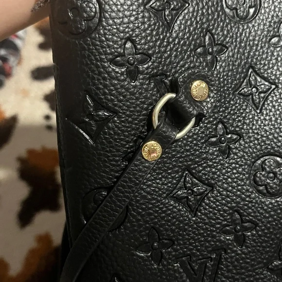 Black Embossed monogram Tote - Picture 6 of 6